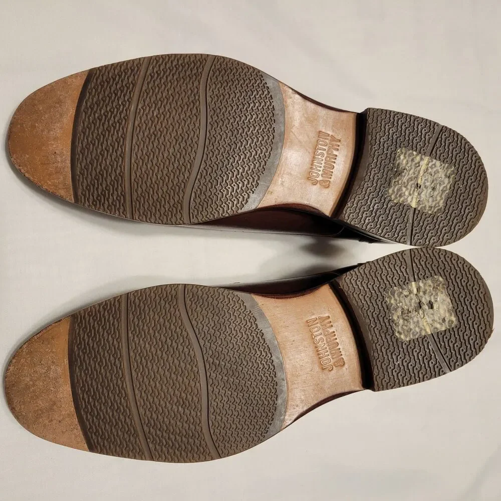 Johnston & Murphy Garner Brown Leather Oxford Lace Up Dress Shoes Size 8 M